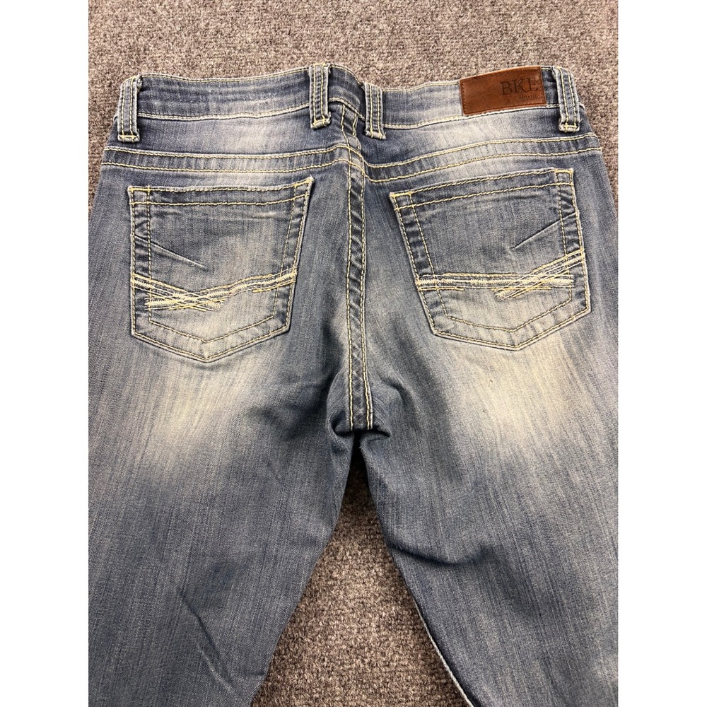 BKE Payton Bootcut Jeans Womens 29L Medium Wash Faded Stretch Denim Low Rise - Picture 9 of 11